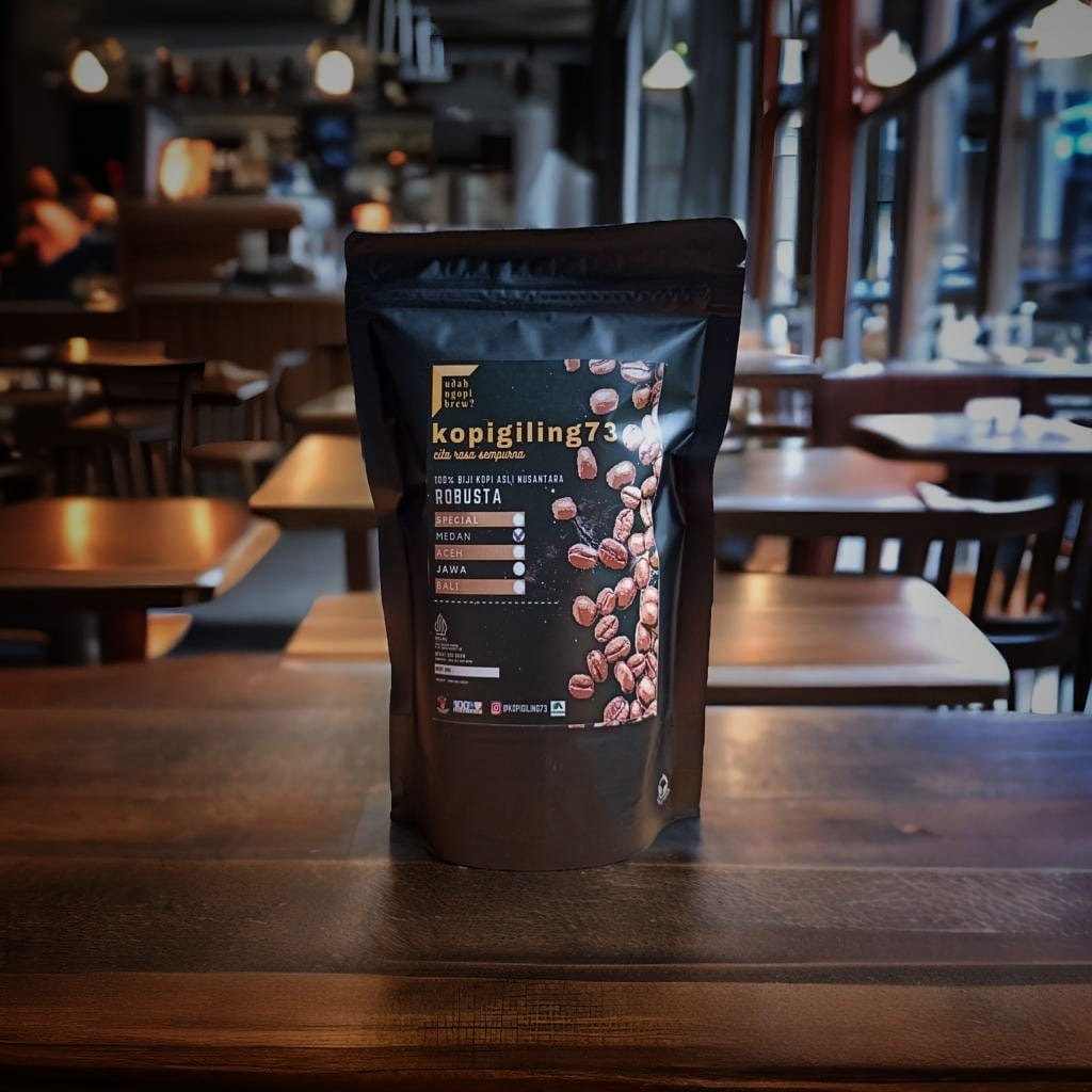 Kemasan KopiGiling73 kopi Nusantara